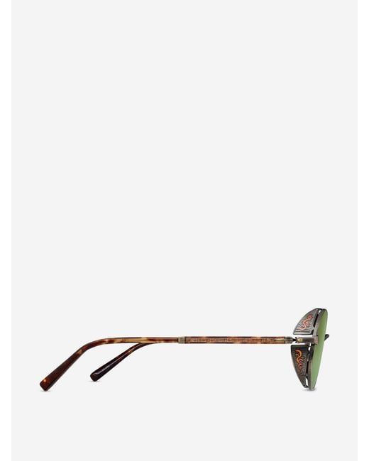 Matsuda Green Oval Sunglasses for men