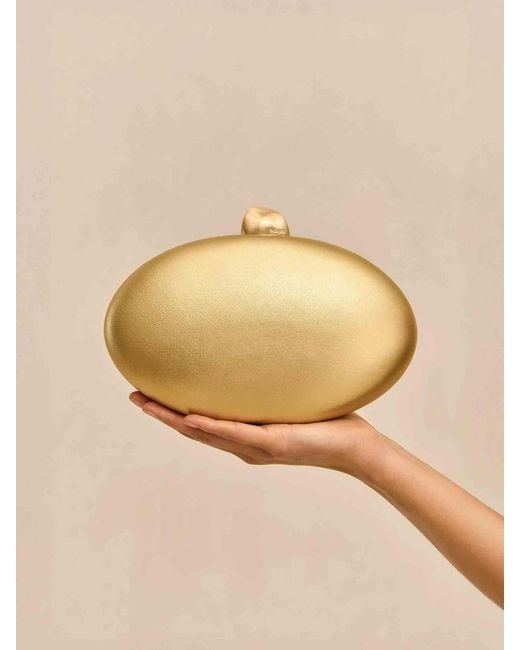 Cult Gaia Natural Eviana Clutch