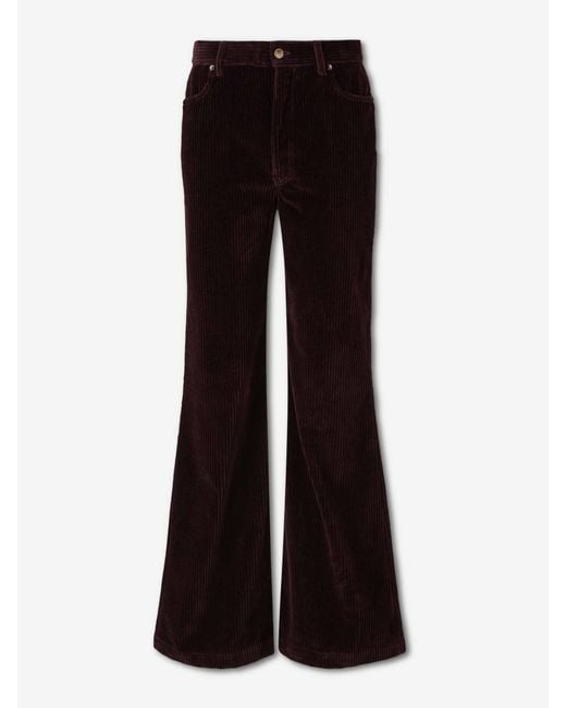 LaDoubleJ Black Flared Corduroy Trousers