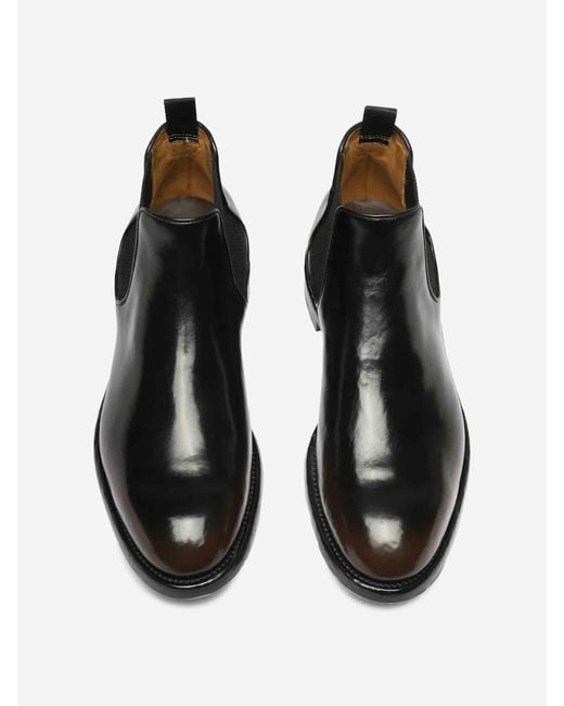 Officine Creative Black Chelsea Temple Boots for men