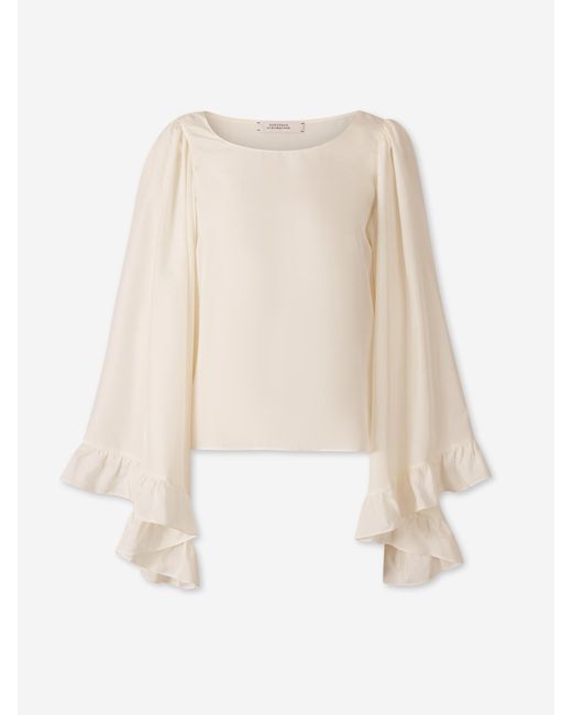 Dorothee Schumacher White Plain Silk Blouse