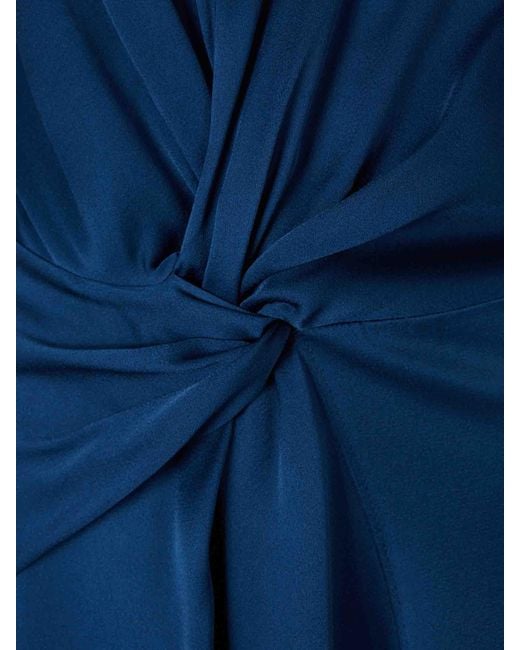 Victoria Beckham Blue Aria Midi Dress