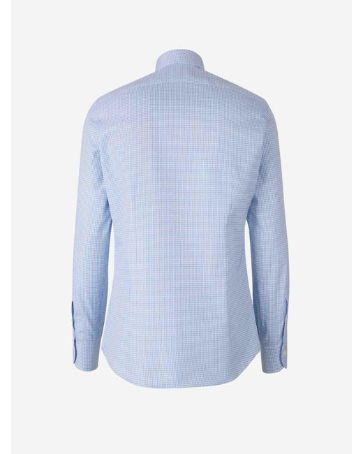 Santa Eulalia Blue Checkered Shirt for men
