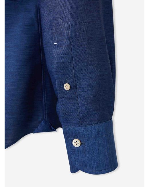 Camicia Semplice di Santa Eulalia in Blue da Uomo