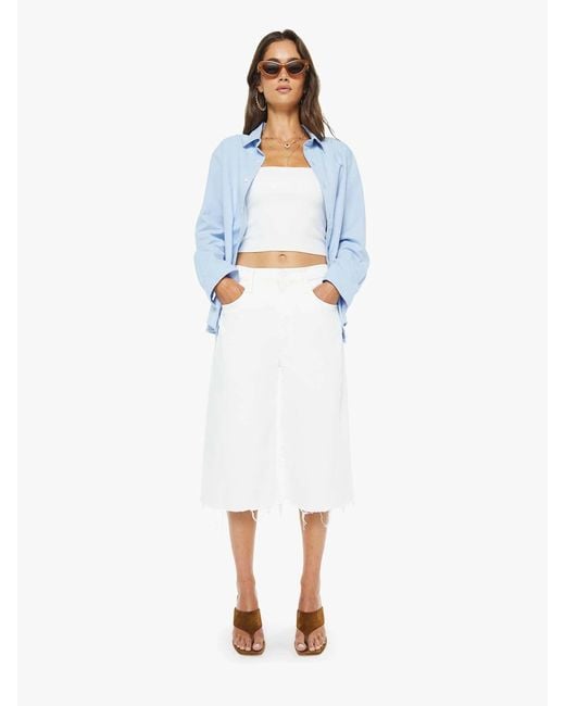 Mother White Straight Bermuda Shorts
