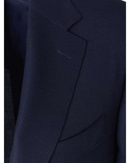 Canali Blue Wool Blazer