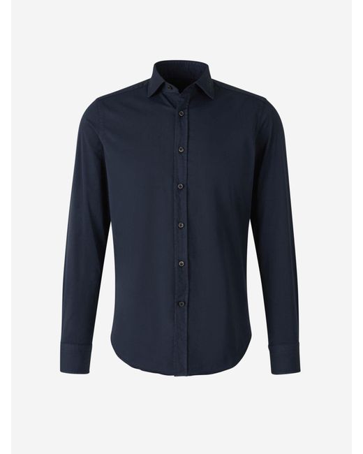 Camisa Lisa Algodón Santa Eulalia de hombre de color Blue