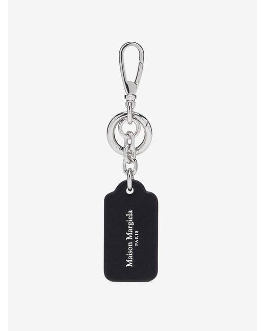 Maison Margiela White Double Tag Keychain for men