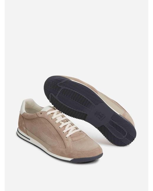 Brunello Cucinelli White Leather Sneakers for men