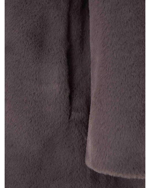 Herno Brown Short Fur Coat
