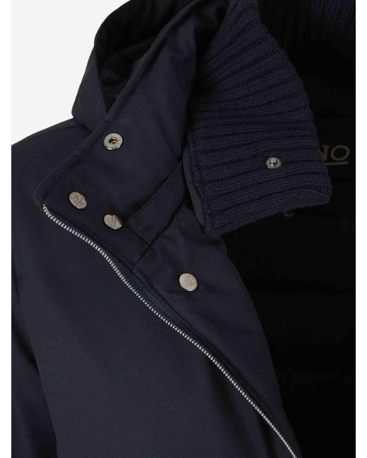 Herno Blue Long Coat for men