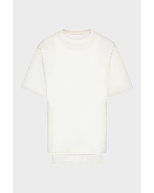 Maison Margiela White Double Layer T-Shirt for men