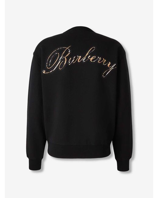 Burberry Black Round Neck Sweatshirt for men