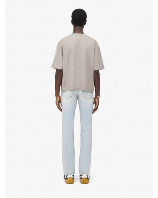 Alexander McQueen T-Shirt Mit Gefärbten Taschen in Gray für Herren