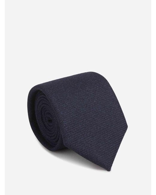 Bigi por Santa Eulalia Blue Plain Wool Tie for men