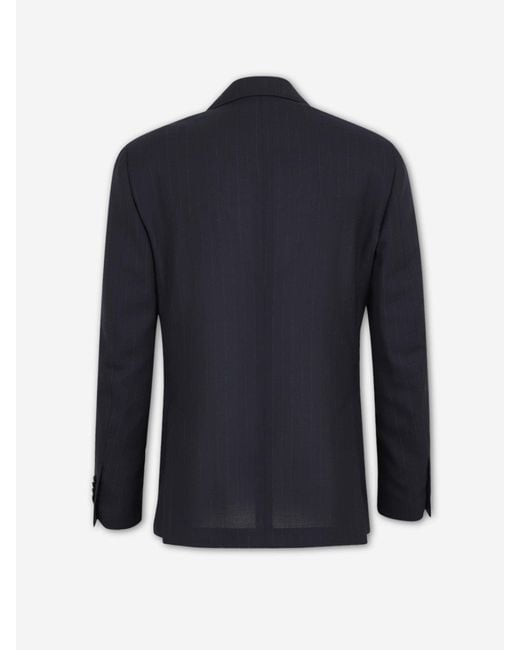 Lardini Blue Straight Wool Suit for men