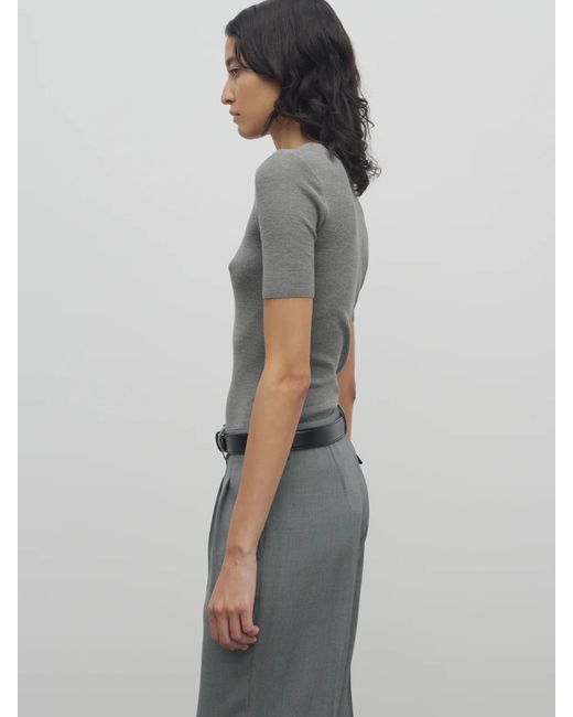 The Row Gray Jannat Silk Sweater
