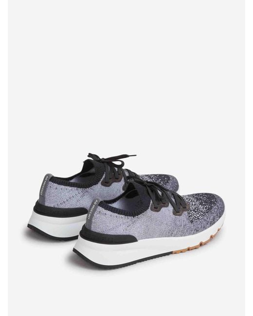 Brunello Cucinelli White Sneakers Running Punto for men