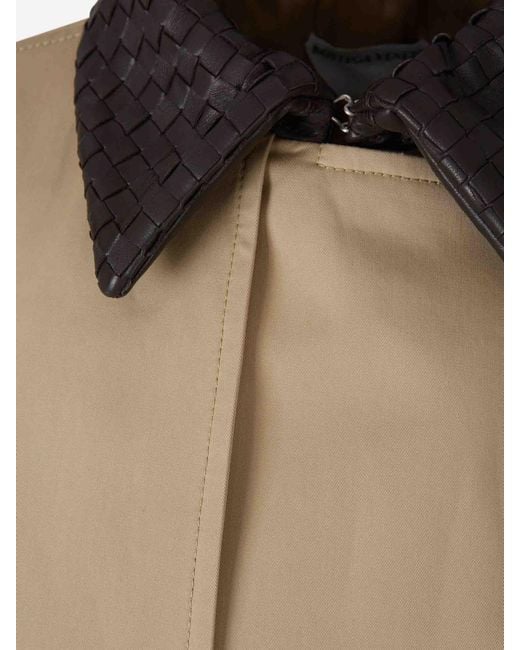 Bottega Veneta Natural Long Cotton Trench Coat