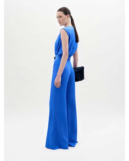 Silvia Tcherassi Blue Noel Long Jumpsuit