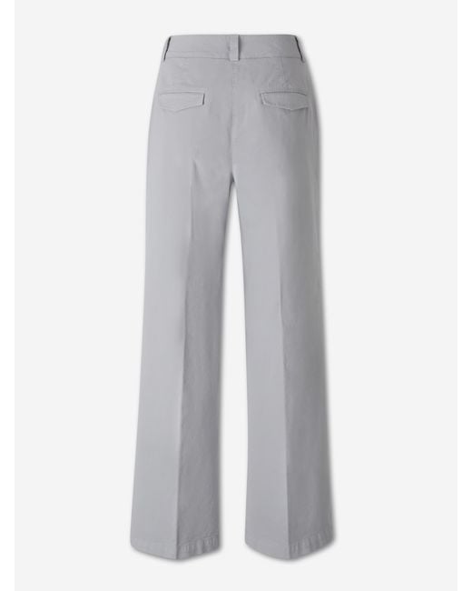 Peserico Gray Wide Straight Trousers