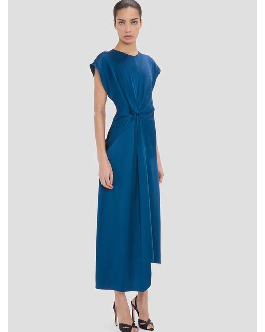 Victoria Beckham Blue Aria Midi Dress