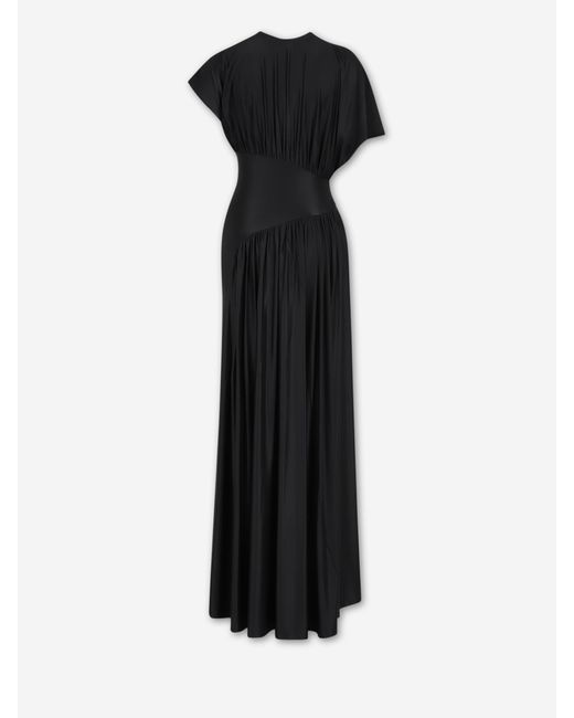 Rabanne Black Drapejat Maxi Dress