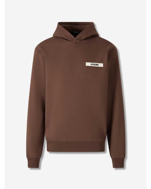 Felpa Con Cappuccio di Jacquemus in Brown da Uomo