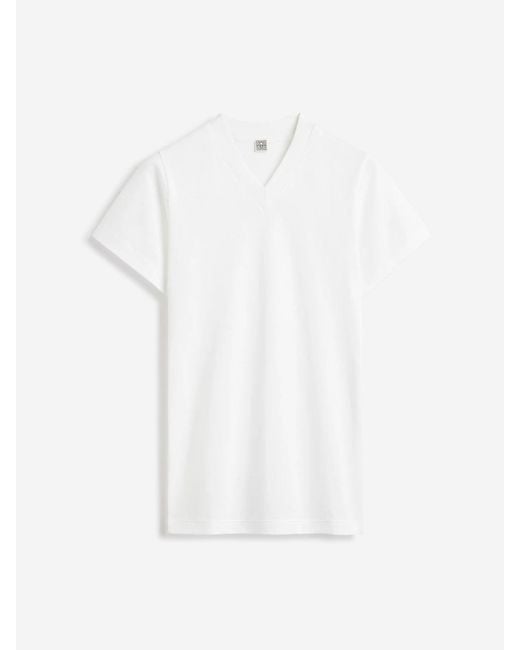 Totême White V-Neck T-Shirt