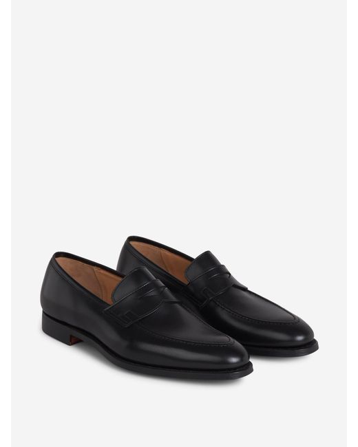 Crockett and Jones Black Sydney Loafers for men