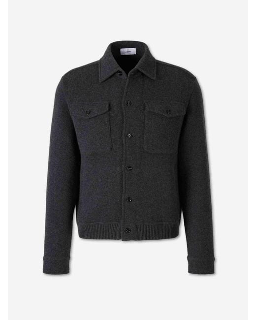 Lardini Black Cashmere Cardigan for men
