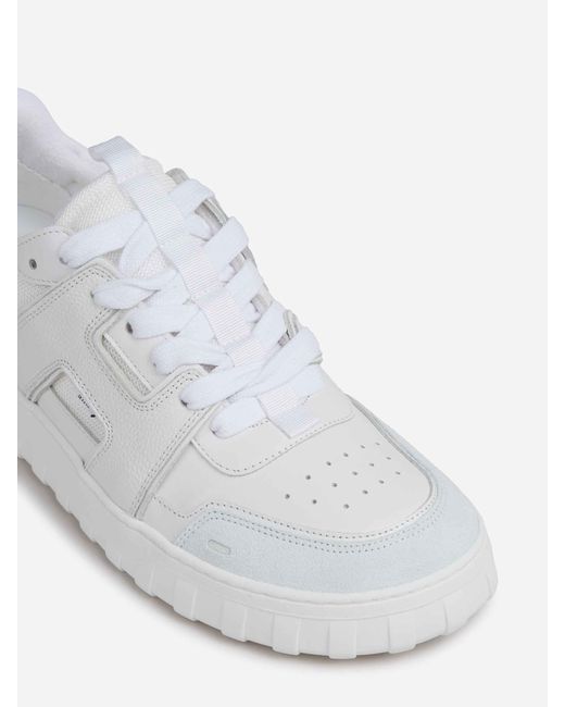 AMI White Low Leather Sneakers for men