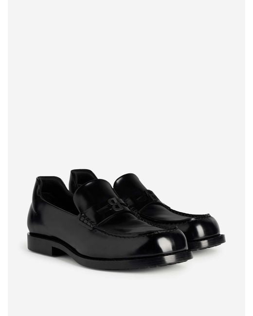 Balenciaga Black Comfy Leather Loafers for men