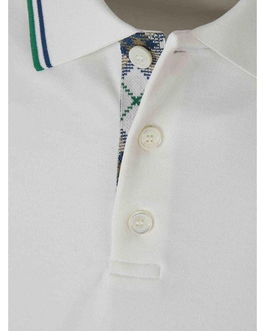 Burberry White Polo Logo for men