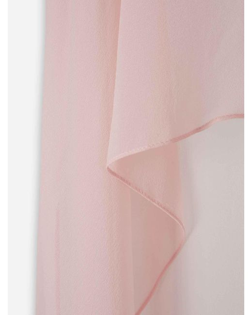 Costarellos Pink Long Semi-Transparent Layer