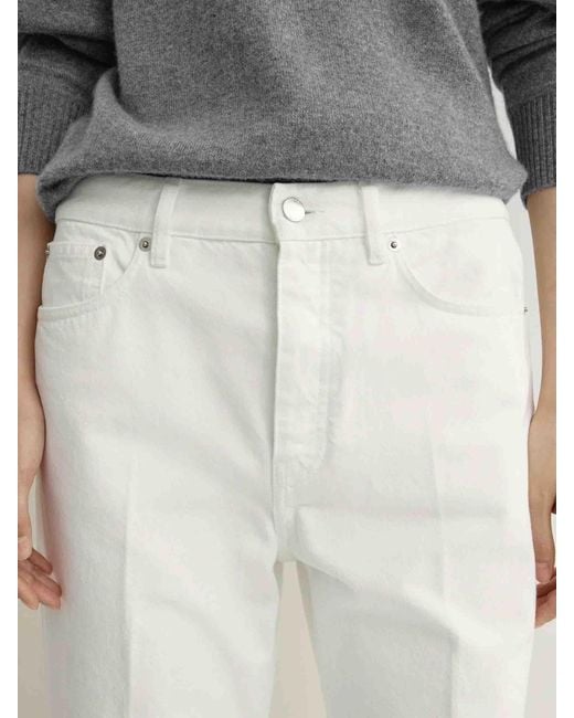 Totême White Plain Flared Jeans