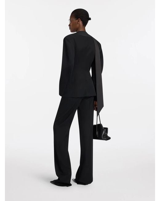 The Attico Black Wool Dressy Trousers