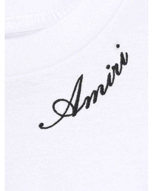Amiri White Crew Neck T-Shirt for men