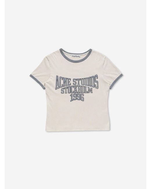 Acne Gray Logo T-Shirt for men