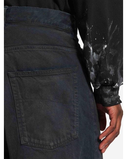 Balenciaga Gray Wide Leg Jeans for men