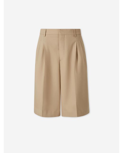 AMI Natural Bermuda Shorts, Wool Clips for men