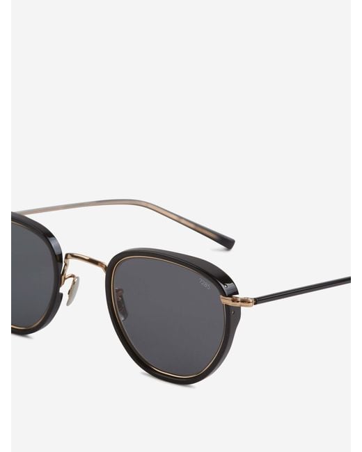 Eyevan 7285 Black Round Sunglasses for men