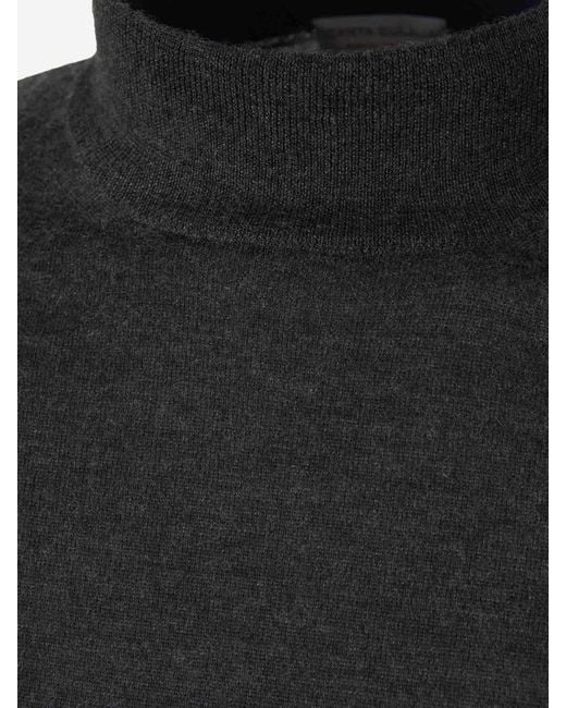 Santa Eulalia Black Thin Turtleneck Sweater for men