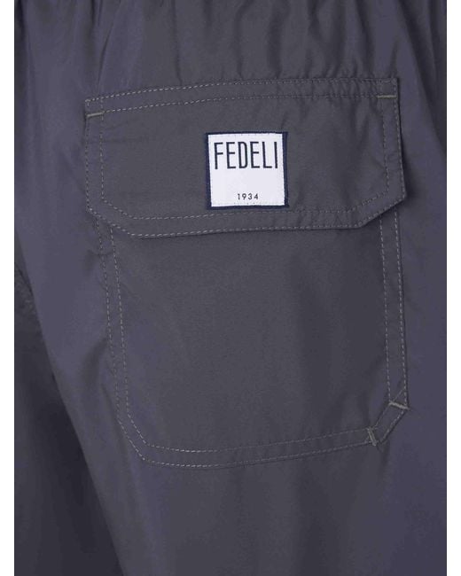 Fedeli Blue Swimsuit for men