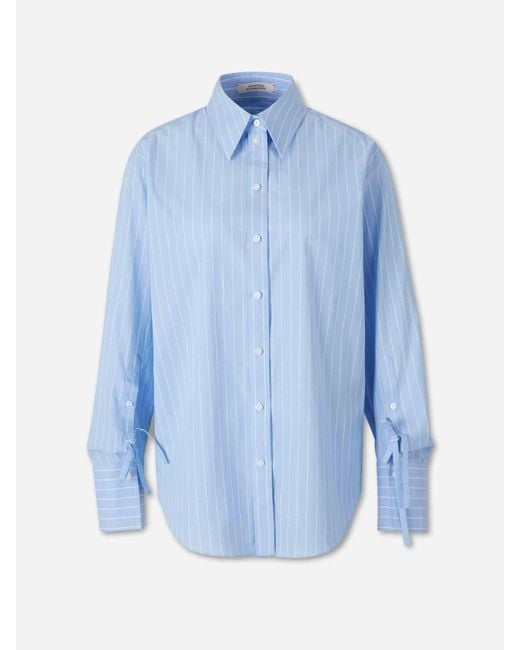 Dorothee Schumacher Blue Striped Shirt