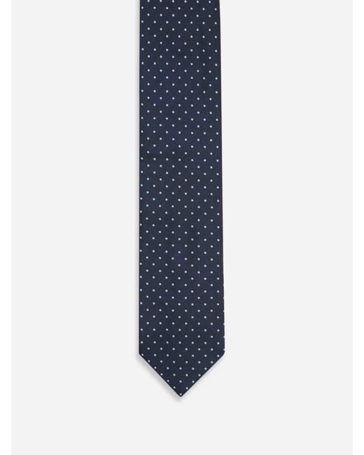 Petronius Blue Silk Polka Dot Tie for men