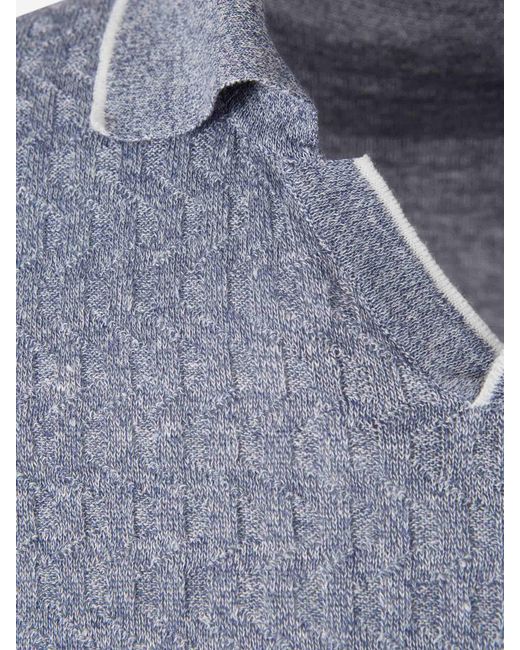 Santa Eulalia Blue Thin Short Sleeve Jersey for men