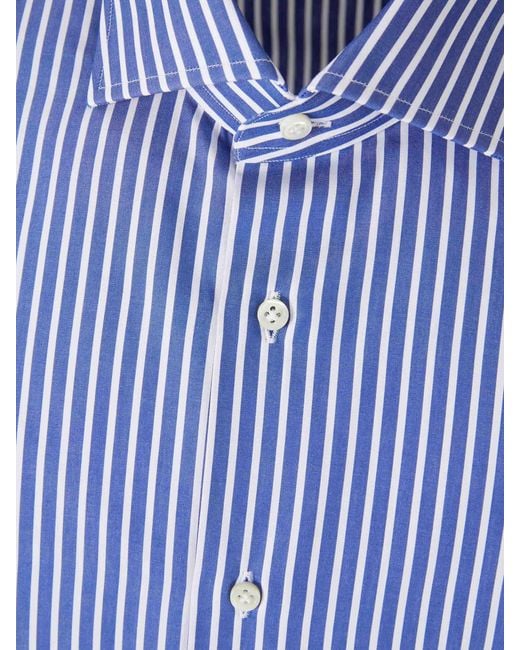 Santa Eulalia Blue Striped Dress Shirt for men