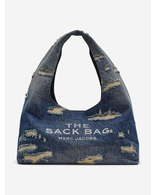 Marc Jacobs Blue The Rip And Repair Denim Sack Bag