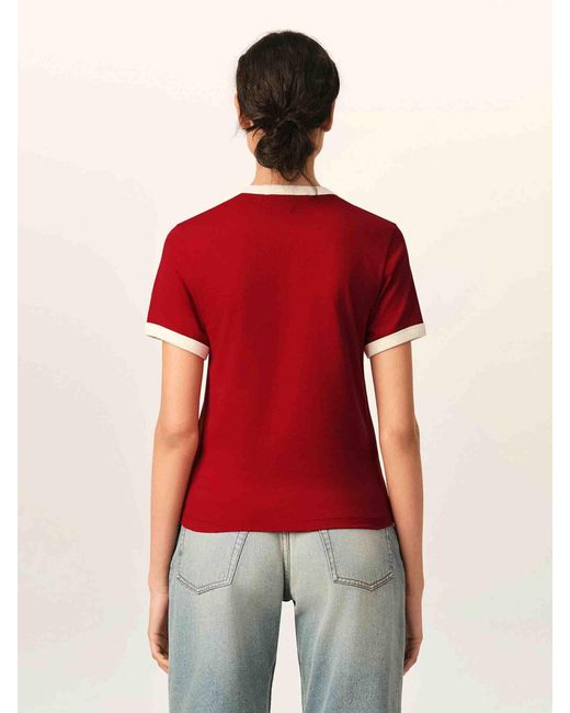 AMI Red Short Sleeve T-Shirt
